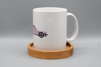 Silberner Sportwagen Seitenansicht - Tasse 340ml