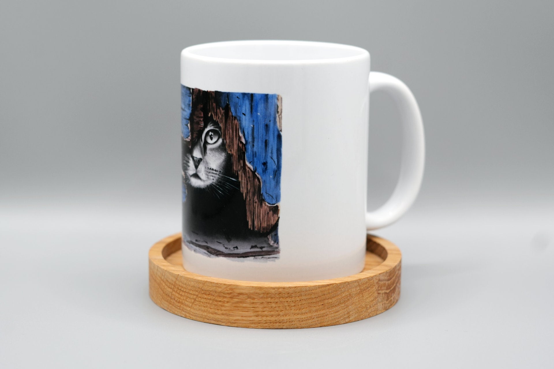 Neugierige Katze - Tasse 340ml