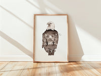 Wüstenadler in Aquarell - Kunstdruck