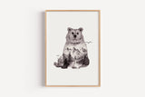 Braunbär in Aquarell - Kunstdruck