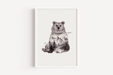 Braunbär in Aquarell - Kunstdruck