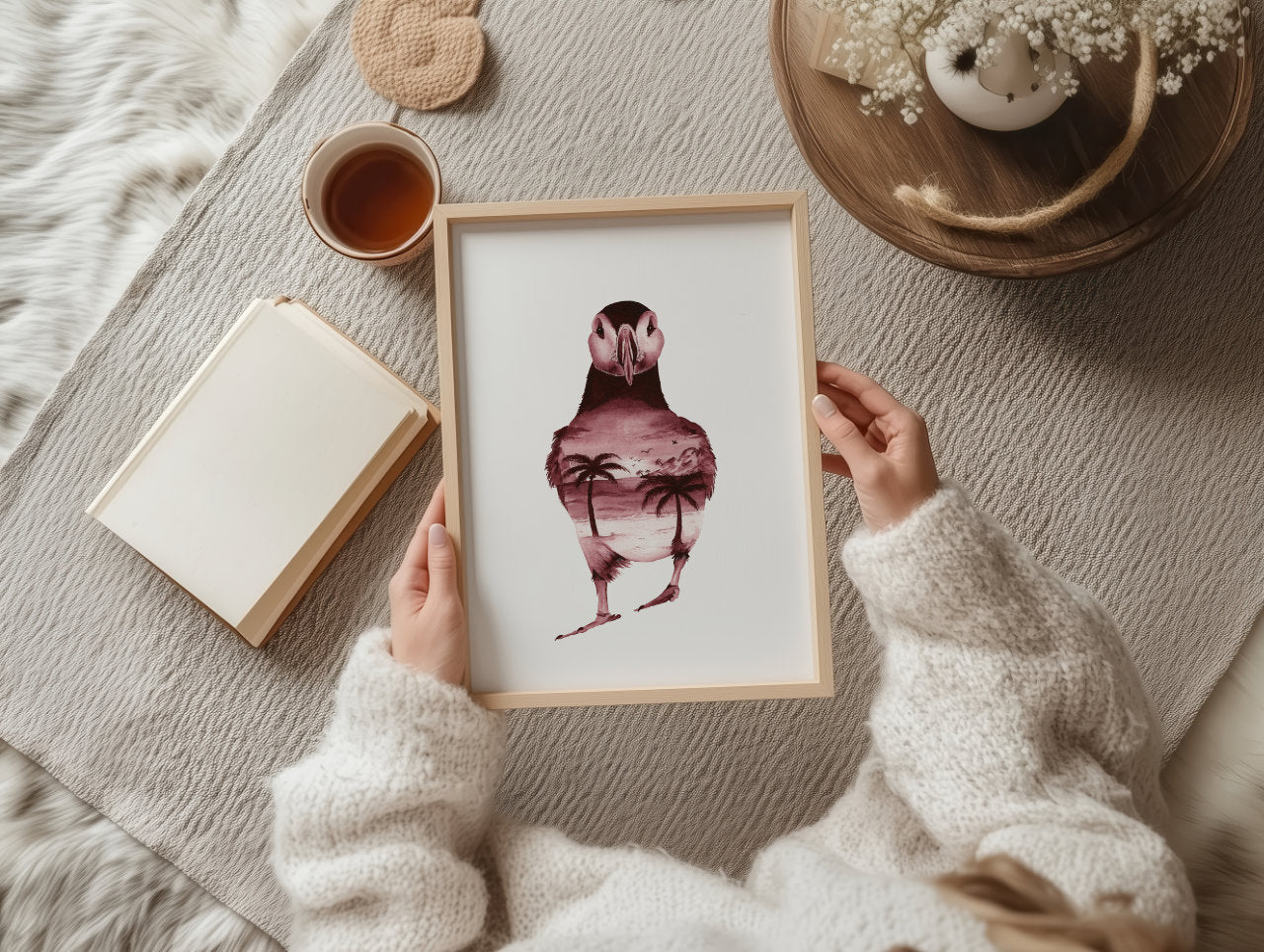 Papageientaucher in Aquarell - Kunstdruck