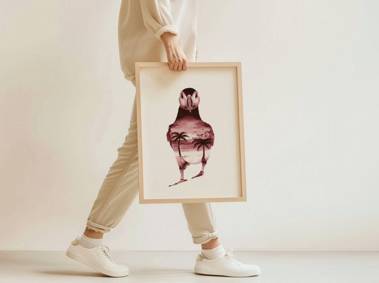 Papageientaucher in Aquarell - Kunstdruck