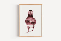 Papageientaucher in Aquarell - Kunstdruck
