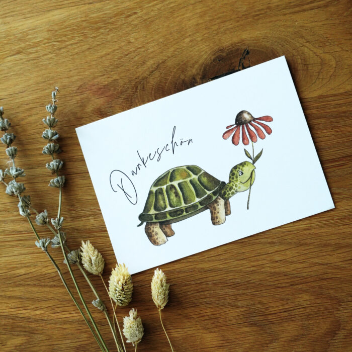 Postkarte Schildkröte