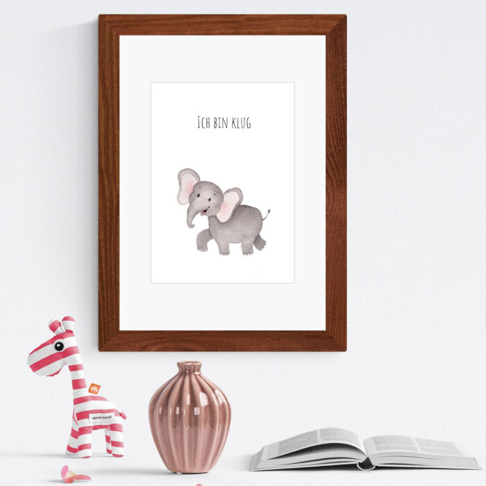 Kunstdruck Elefant