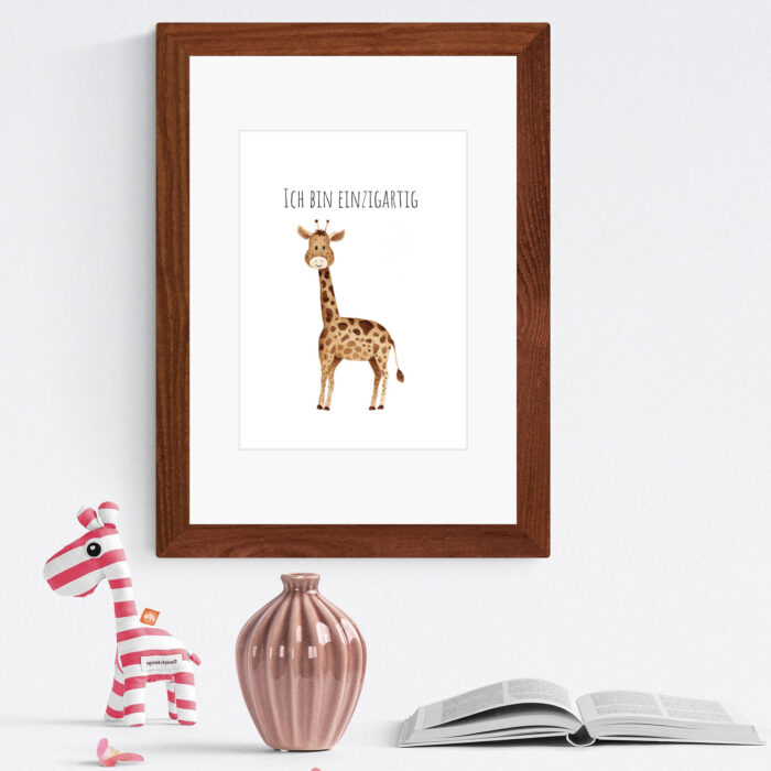 Kunstdruck Giraffe