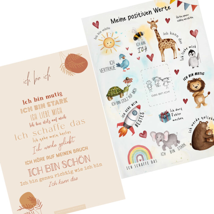 SET Affirmationsposter Erwachsene & Kinder