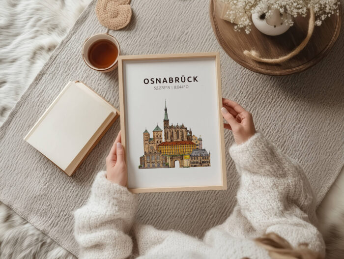Kunstdruck Skyline-Collage Osnabrück – Bild 3