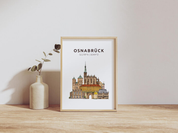 Kunstdruck Skyline-Collage Osnabrück