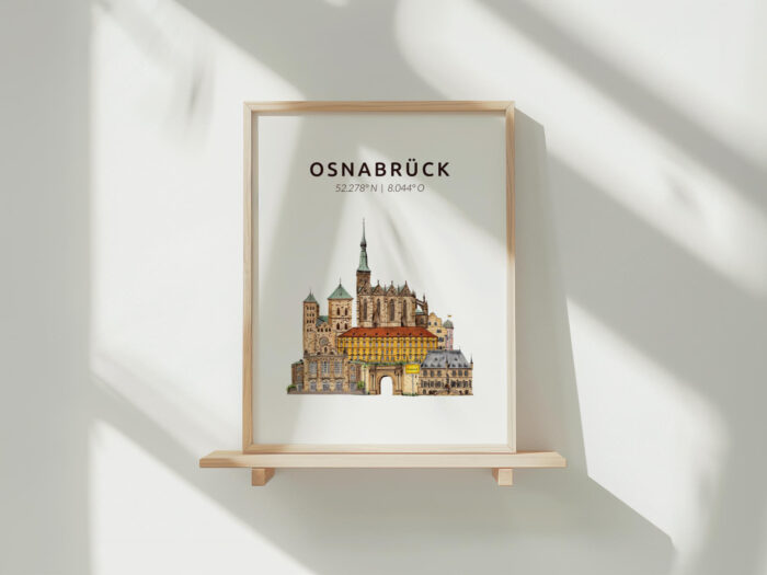 Kunstdruck Skyline-Collage Osnabrück – Bild 2