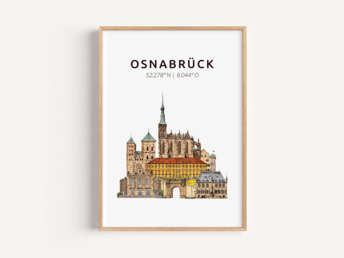 Kunstdruck Skyline-Collage Osnabrück