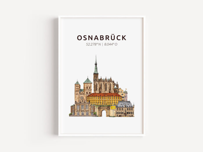 Kunstdruck Skyline-Collage Osnabrück – Bild 3