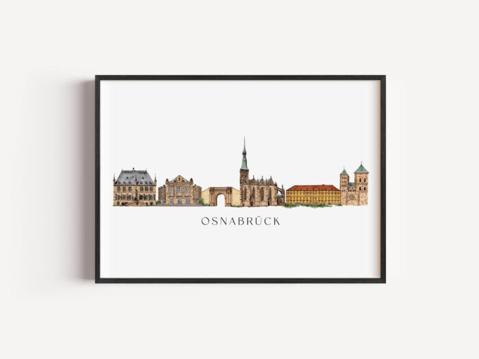 Kunstdruck Skyline Osnabrück – Bild 2