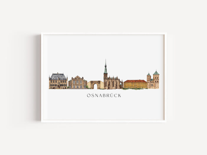 Kunstdruck Skyline Osnabrück – Bild 3