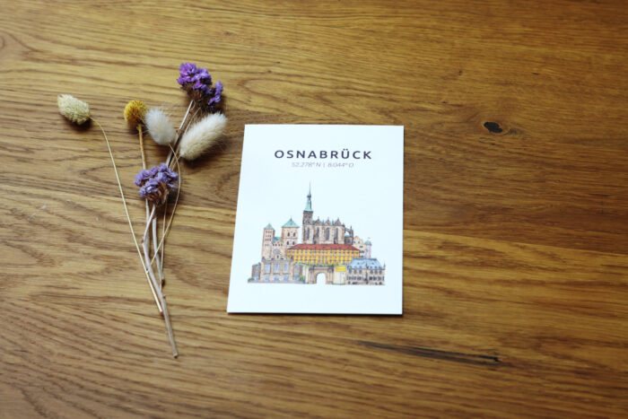 Postkarte Skyline-Collage Osnabrück