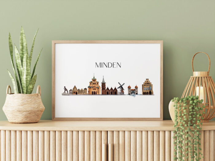 Kunstdruck Skyline Minden – Bild 2