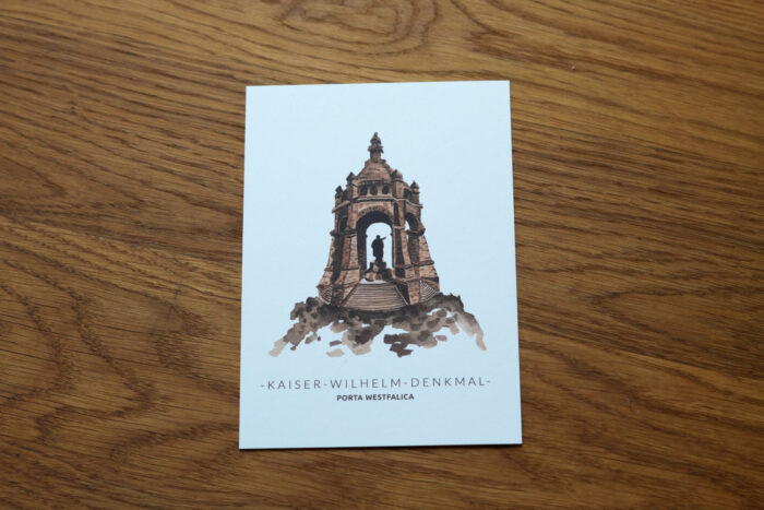 Postkarte Porta Westfalica Kaiser-Wilhelm-Denkmal